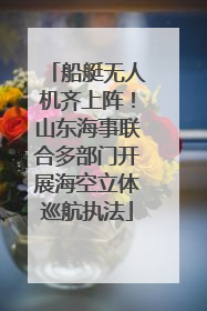 船艇无人机齐上阵！山东海事联合多部门开展海空立体巡航执法