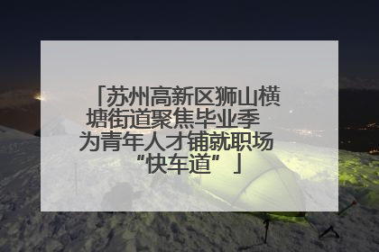 苏州高新区狮山横塘街道聚焦毕业季 为青年人才铺就职场“快车道”