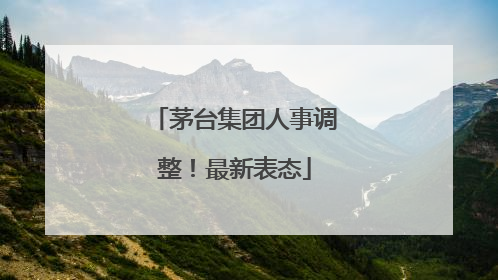 茅台集团人事调整！最新表态