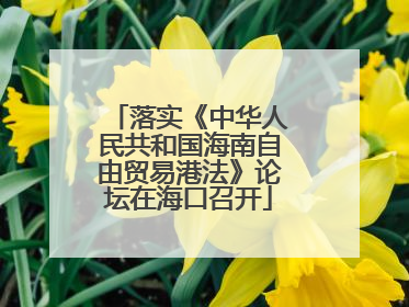 落实《中华人民共和国海南自由贸易港法》论坛在海口召开
