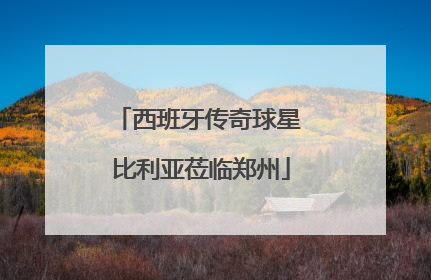 西班牙传奇球星 比利亚莅临郑州