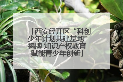 西安经开区“科创少年计划共建基地”揭牌 知识产权教育赋能青少年创新