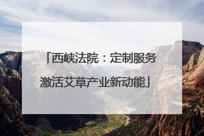 西峡法院：定制服务激活艾草产业新动能