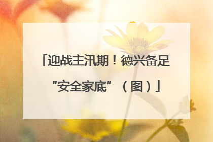 迎战主汛期！德兴备足“安全家底”（图）