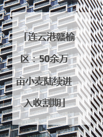 连云港赣榆区：50余万亩小麦陆续进入收割期