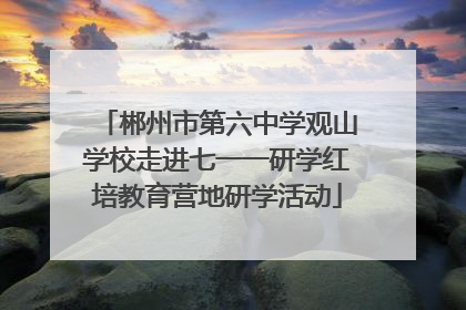 郴州市第六中学观山学校走进七一一研学红培教育营地研学活动