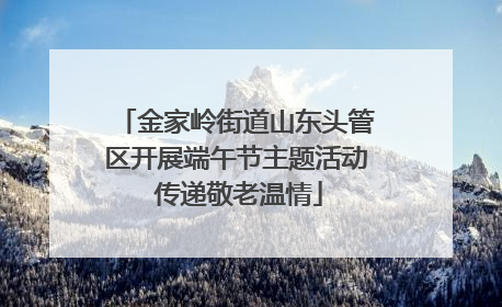 金家岭街道山东头管区开展端午节主题活动 传递敬老温情