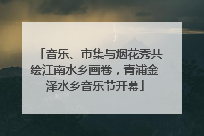 音乐、市集与烟花秀共绘江南水乡画卷，青浦金泽水乡音乐节开幕