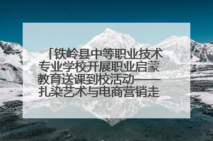 铁岭县中等职业技术专业学校开展职业启蒙教育送课到校活动——扎染艺术与电商营销走进熊官屯镇中心小学