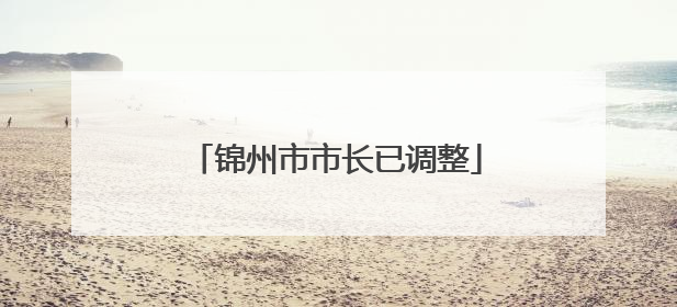 锦州市市长已调整