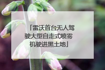 雷沃首台无人驾驶大型自走式喷雾机驶进黑土地