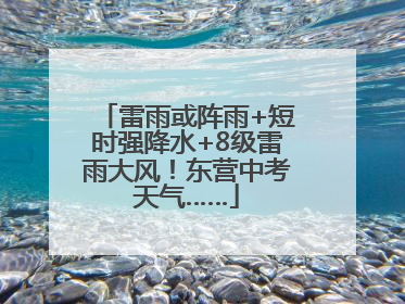 雷雨或阵雨+短时强降水+8级雷雨大风！东营中考天气……
