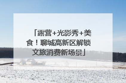 露营+光影秀+美食！聊城高新区解锁文旅消费新场景