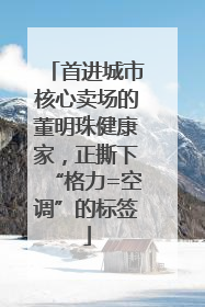 首进城市核心卖场的董明珠健康家，正撕下“格力=空调”的标签