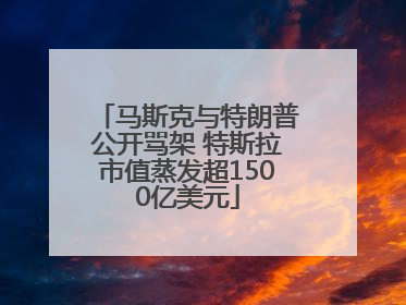 马斯克与特朗普公开骂架 特斯拉市值蒸发超1500亿美元