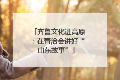 齐鲁文化进高原：在青洽会讲好“山东故事”