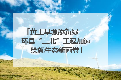 黄土旱塬添新绿——环县“三北”工程加速绘就生态新画卷
