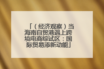 （经济观察）当海南自贸港遇上跨境电商综试区：国际贸易添新动能