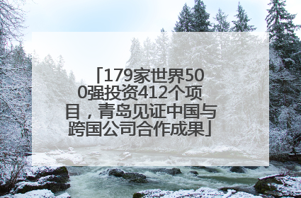 179家世界500强投资412个项目，青岛见证中国与跨国公司合作成果