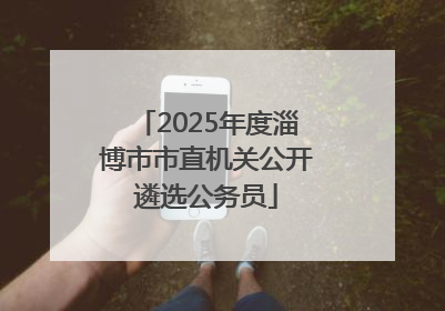 2025年度淄博市市直机关公开遴选公务员