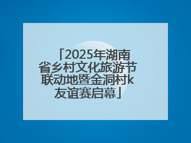 2025年湖南省乡村文化旅游节联动地暨金洞村k友谊赛启幕