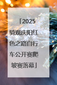 2025骑观庆阳红色之路自行车公开赛爬坡赛落幕