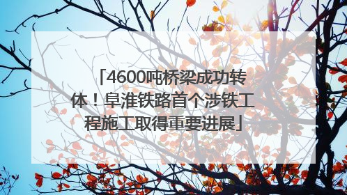 4600吨桥梁成功转体！阜淮铁路首个涉铁工程施工取得重要进展