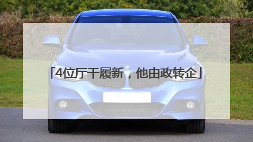4位厅干履新，他由政转企