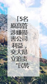 5名原高管涉嫌损害公司利益，交大昂立追责“民转刑”获受理