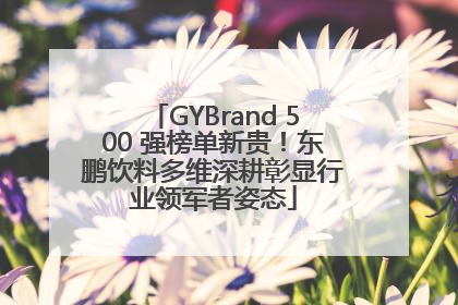 GYBrand 500 强榜单新贵！东鹏饮料多维深耕彰显行业领军者姿态