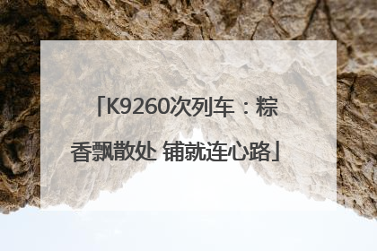 K9260次列车：粽香飘散处 铺就连心路